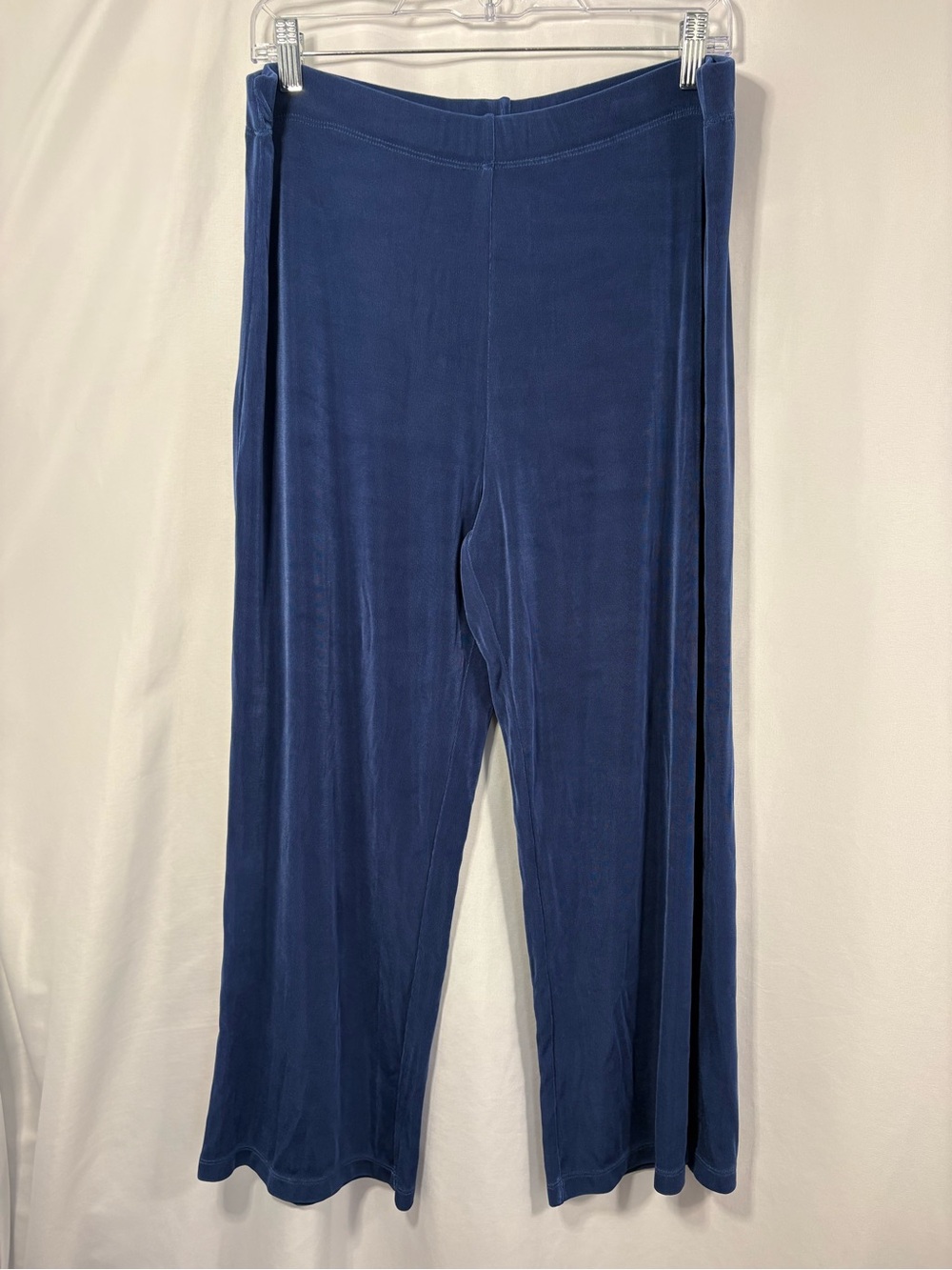 Vintage easyspirit Navy Blue Stretch Wide Leg Elastic Waist Pants Womens Size L